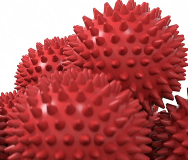 Red Spike Balls