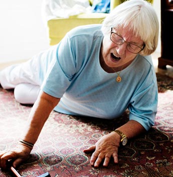 woman lying on the floor